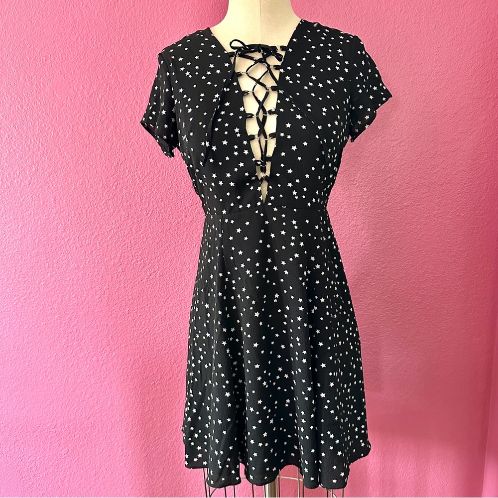 WYLDR Tayley Lace-Up Mini Dress